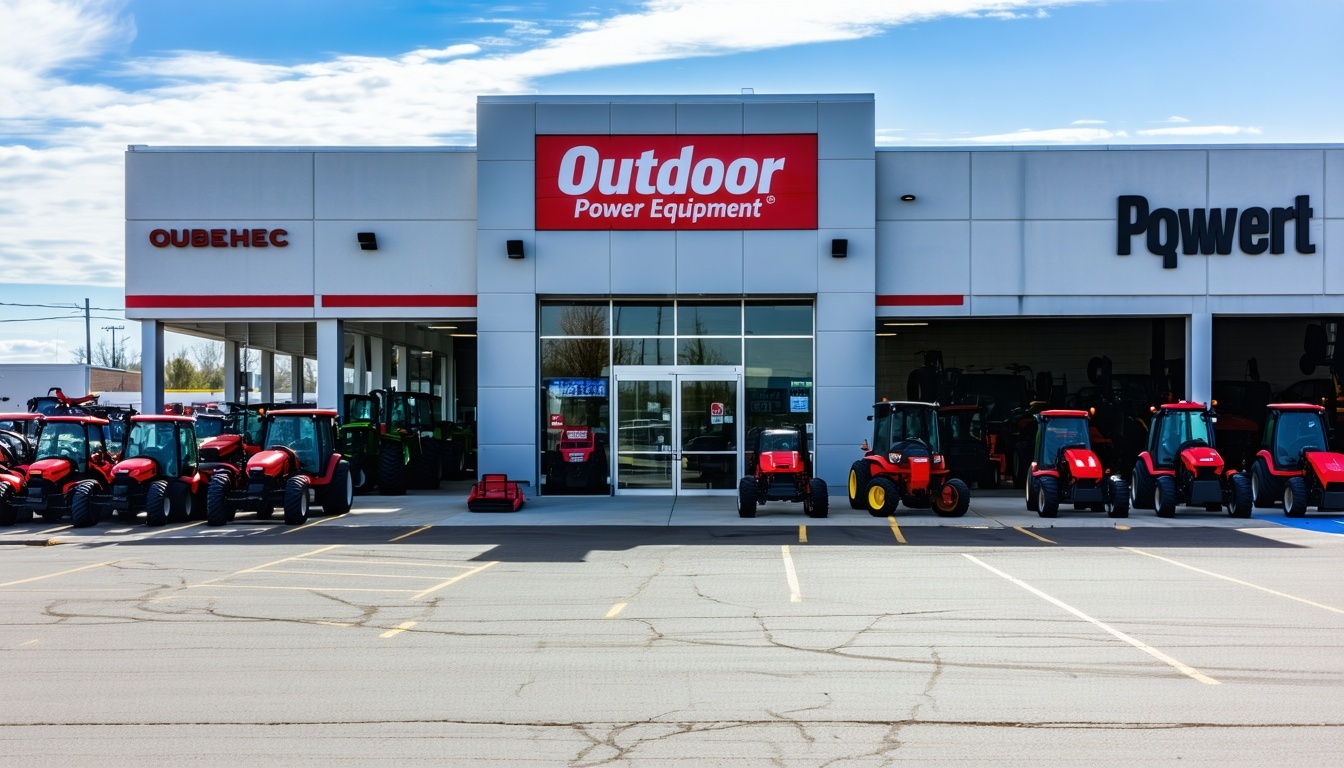The front entrance to an Outdoor Power Equipment D